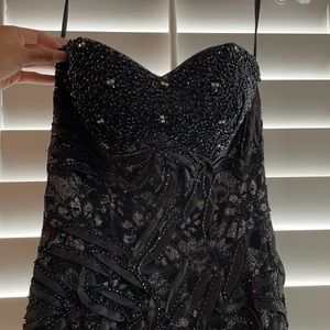 Black lace & beaded Prom dress